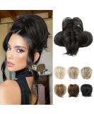 REECHO Messy Bun Hair Piece Claw Clip Short Ponytail Extension - Black Brown - Buy Online on GoSupps.com