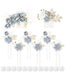 inSowni 20 Pack Classy Dusty Blue Flower Bridal Wedding Hair Side Combs+Floral Hair Pins+Twist Spiral Pearl Hair Pins Clips Pieces Formal Prom Headpieces Accessories for Brides Bridesmaids Women Girls 20 Pack Light Blue ... - Buy Online on GoSupps.com