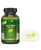 Irwin Naturals Sunny Mood with 5 HTP (80 Softgels) - Vitamin D3 Stress Support & Irwin Pill Case Bundle - International Shipping Available - Buy Online on GoSupps.com