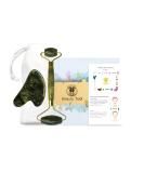 Sodacoda Gua Sha Set - Tradional Chinese Beauty Face Massage - Semi Gemstone Scraper and Roller - South Chinese Jade - Buy Online on GoSupps.com