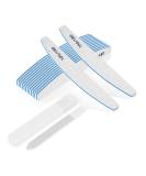 10 Pack Double-Sided Glass Nail Files 100/180 Grit for Acrylic and Natural Nails - Blue - Buy Online on GoSupps.com