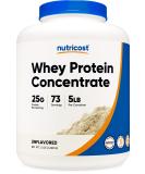 Nutricost Whey Protein Concentrate (Unflavored) 5LBS Unflavored 5 Pound (Pack of 1) - Buy Online on GoSupps.com