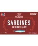 Sea Castle Sardines in Tomato Sauce 125g (Case of 12) | Rich in Omega 3 Easy Open BPA Free Tin Kosher - Buy Online on GoSupps.com