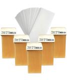 Waxee compatible for Veet Easy Wax 50ml roll on wax replacement roller wax cartridge HONEY (5 x 50ml roll-on + 50 strips) - Buy Online on GoSupps.com