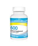21st Century Calcium Supplement 600 75 Tablets - Buy Online on GoSupps.com