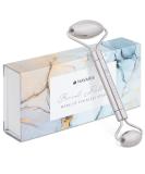 Navaris Stainless Steel Face Roller Scooter - Dual-Head Massage Device with Large & Small Rollers - Enhance Your Skincare Routine - Buy Online on GoSupps.com