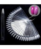 Medium Oval Nail Art Practice Tips - 100pcs Clear Swatch Sticks for Gel Nail Polish Display | BORNBYME - Buy Online on GoSupps.com