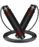 Bluchar jump rope speed rope adjustable with skin -friendly foam handles length adjustable slippery and ideal for fitness & endurance & jumping suitable for children and adults red - Buy Online on GoSupps.com