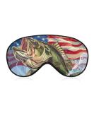 Shop Bass Fishing American Flag Sleep Eye Mask - Light Blocking Blindfold with Adjustable Strap for Men & Women - International Shipping Available - Buy Online on GoSupps.com