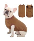 Kuoser Small Dog Sweater - Soft Pet Clothing & Thin Dog Coats for Dogs & Cats | Brown XS - Buy Online on GoSupps.com