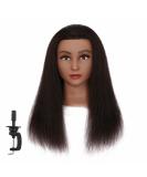 Hairginkgo 100% Real Hair Mannequin Head - Cosmetology & Hairdressing Training Doll with Clamp Stand - Buy Online on GoSupps.com