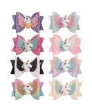 8pcs Unicorn Hair Bows for Girls 3 Inch Girls Hair Bows Glitter Grosgrain Ribbon with Alligator Clips Hair Accessories for Toddler Girls Hair Clip-5 - Buy Online on GoSupps.com