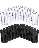 24 Pack Mercerized Fabric Scrimmage Soccer Pinnies Vests - Youth & Adult Sports Training Jerseys - Black/White - Buy Online on GoSupps.com