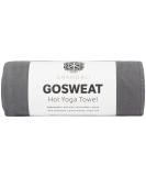 GoSweat Non-Slip Hot Yoga Towel by Shandali with Super-Absorbent Soft Suede Microfiber in Many Colors, for Bikram Pilates and Yoga Mats. Gray Standard - 26.5 x 72 - Buy Online on GoSupps.com