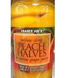 Trader Joe's Yellow Cling Peach Halves in White Grape Juice - Sweet and Juicy Delight - Buy Online on GoSupps.com