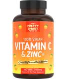 Vitamin C 1000mg with Zinc Tablets - 6 Month Supply - Immune System Booster with Citrus Bioflavonoids - 180 Tablets - UK Made - Buy Online on GoSupps.com