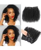 Urbeauty Kinky Curly Clip In Hair Extensions for Black Women - 10 Inch Human Hair 3c 4a Curly Extensions (Pack of 1) - Buy Online on GoSupps.com