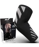 Premium Elbow Support Sleeve for Joint Pain Relief - Grey/Black, Size S | Ideal for Tennis & Golfers Elbow - Breathable Compression Brace for Men & Women - Buy Online on GoSupps.com