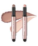 FOCALLURE 2PCS Eyeshadow Stick Set - Shimmer and Matte Cream Eyeshadow Pencil Crayon with Blending Brush - Buy Online on GoSupps.com