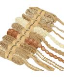 9 Rolls Jute Ribbons Lace Craft Ribbon 18 Meters for Crafts Wraping Gifts Party Holiday and Rustic Wedding Decorations Multicolor - Buy Online on GoSupps.com