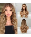 Buy Haircube Long Blonde Ombre Wig - Wavy Curly Middle Part Synthetic Hair for Women | 66.04 cm | Perfect for Parties & Daily Use - Buy Online on GoSupps.com