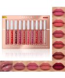 Buy 10 Colors Nude Matte Lip Gloss Set - Waterproof Non-Stick Liquid Lipstick for All-Day Wear - Buy Online on GoSupps.com