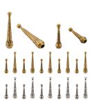 PH PandaHall 28pcs Bolo Tie Tips Replacement End Caps  4 Style Alloy Long Bolo Cap Buckle Replacement Fahion Findings for Neckalce DIY Crafts Clothes Decor  Inner Diameter : 4mm/5.5mm - Buy Online on GoSupps.com