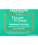 Jakemans Peppermint Throat & Chest Lozenges - 24 Count | Soothing Relief - Buy Online on GoSupps.com