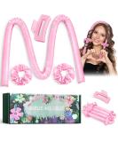 High Resilience Sponge Heatless Curlers Headband for DIY Heatless Curls - Pink - Buy Online on GoSupps.com