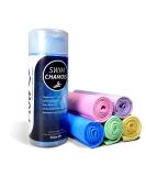 Flow Swim Chamois - Quick Dry Towel for Swimming, Diving, Triathlons, and Other Water Sports (Blue) - Buy Online on GoSupps.com