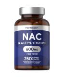 NAC N-Acetyl-Cysteine 600mg 250 Caplets | Free Form Formula | Horbaach - Buy Online on GoSupps.com