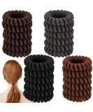 Spiral Hair Ties - 24 Pieces Ponytail Holders for Women, Girls - No Crease Coil Hair Ties for Thick, Thin Hair - Phone Cord Hair Ties - Light Brown, Dark Brown, Dark Grey, Black - Buy Online on GoSupps.com