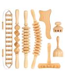 YOFuly 8 PCs Wood Therapy Massager Set | Professional Maderotherapy Body Shaping & Anti-Cellulite Roller for Muscle Pain Relief & Lymphatic Drainage - Buy Online on GoSupps.com