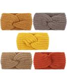 5-Pack Aoprie Knit Wide Headbands for Winter - Orange Ear Warmers for Women and Girls - Buy Online on GoSupps.com