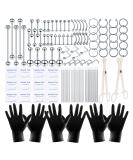 ChiMunllin 120PCS Body Piercing Kit - Surgical Steel 14G 16G 20G BCR CBR Labret Lip Rings Cartilage Daith Earrings - Nose Septum Studs Belly Button Rings - Piercing Jewelry Set with Needles, Gloves & Tools - Buy Online on GoSupps.com