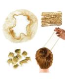 Blonde Ballet Hair Nets 50Pcs with Bobby Pins - Elastic Mesh Bun Nets for Girls Dancer Catering - Buy Online on GoSupps.com