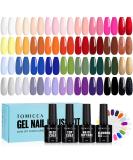 Tomicca 40PC UV Nail Polish Set - 36 Colors Shellac Gel & 4 Base Top Coats for Nail Studio & DIY - Blooming Gel & Nail Tip Display - Buy Online on GoSupps.com
