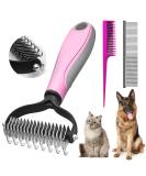 Txeouse Cat & Dog Brush for Long Hair - Undercoat Removal & Top Hair Protection | Ideal for Thick Fur (Pink) - Buy Online on GoSupps.com