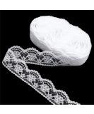 1.4 Inch White Style 3 Lace Ribbon Trim Roll - 22 Yards for Crafts, Bridal Decor, Wedding Bouquets & Gifts - Buy Online on GoSupps.com