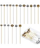 60 Pcs Mixed Color Alloy Head Pins for Jewelry Making - Silver, Gold Beading Headpins for Earrings, Bracelets - DIY Accessories - Buy Online on GoSupps.com