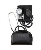 HealthSmart Manual Blood Pressure Monitor Kit with Attached Stethoscope - Standard Cuff Size 10-14 Inches, Black, Adult - Buy Online on GoSupps.com