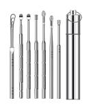 7-Piece Stainless Steel Ear Wax Remover Set | Portable Ear Cleaning Tools for Adults & Kids | Safe & Effective | International Shipping - Buy Online on GoSupps.com