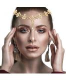 Head Chain Jewelry Headpiece Rhinestone Head Jewelry Wedding Headband Chain Headpiece Bohemian Style Rhinestone Headband Diamond Head Chain Hair Accessories for Women Girls Hair Decoration (Gold) - Buy Online on GoSupps.com
