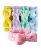 Teenitor Bow HeadBands, Women Headbands for Makeup Cosmetic Facial Shower Spa Elastic Hair Band Hairlace Headband for Baby girls Yellow Blue Green Purple Pink, 5pcs - Buy Online on GoSupps.com
