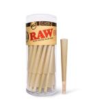 RAW Cones Classic King Size | 50 Pack | Natural Pre Rolled Rolling Paper with Tips & Packing Tubes Included - Buy Online on GoSupps.com