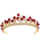 Lurrose Bridal Head Jewelry - Rose Design Wedding Hair Crown Rhinestone Tiara & Headdress for Girls - Pack of 1 - Buy Online on GoSupps.com