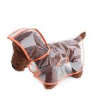 Petcute Waterproof Dog Raincoat with Hood | Transparent Breathable PVC Coat for Medium & Large Dogs - XS Orange - Buy Online on GoSupps.com