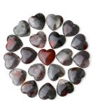 MAIBAOTA Dragon Blood Stone Healing Crystals Gemstones Pocket Gifts Heart-Shaped Nature Spiritual Energy for Women Men Reiki Divination Balancing Yoga Meditation 10PCS - Buy Online on GoSupps.com