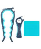 Otstar glass opener bottle opener and ring culprit opener to open stubborn lids design for weak hands seniors arthritis (blue and gray) - Buy Online on GoSupps.com