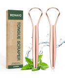 Ronavo Tongue Scraper with Travel Case - 2 Pack Stainless Steel Tongue Cleaner for Fresh Breath | Medical Quality 100% BPA-Free - Buy Online on GoSupps.com